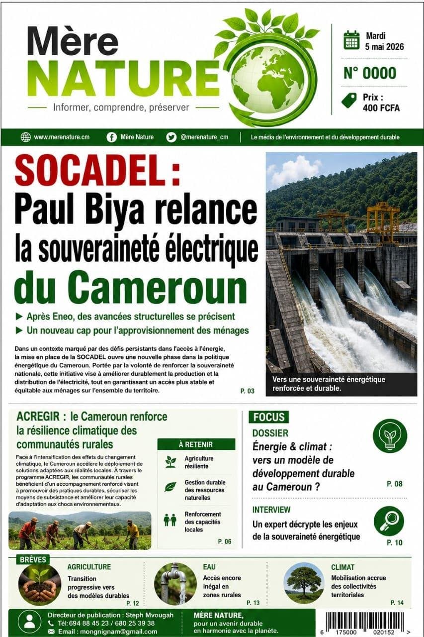 Une du N° 0000 du journal Mère Nature