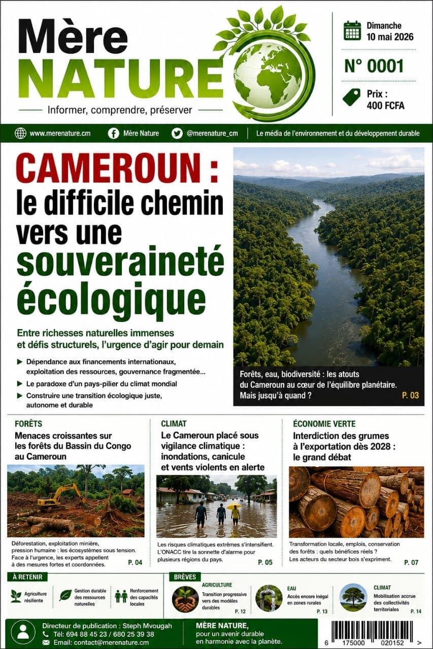 Une du N° 0001 du journal Mère Nature